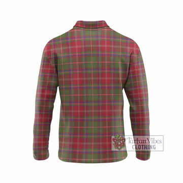 Somerville Tartan Crest Long Sleeve Polo Shirt Ferocious Lion Style