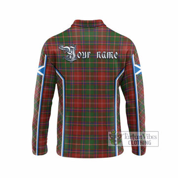 Somerville Tartan Crest Long Sleeve Polo Shirt Scotland Coat of Arm Flag Style