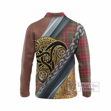 Somerville Tartan Crest Long Sleeve Polo Shirt Scottish Triskele Celtic