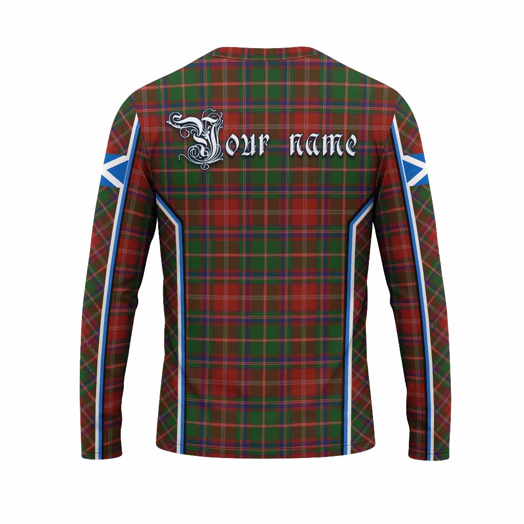 Somerville Tartan Crest Long Sleeve T-Shirt Scotland Coat of Arm Flag Style - Tartan Vibes Clothing