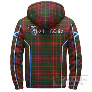 Somerville Tartan Crest Sherpa Hoodie Scotland Coat of Arm Flag Style
