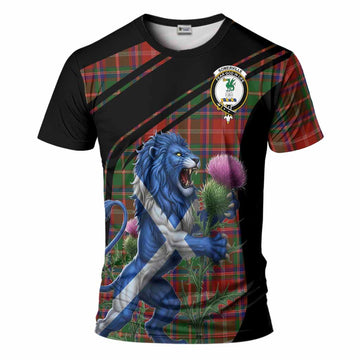 Somerville Tartan Crest T-Shirt Scottish Lion Rampant Thistle