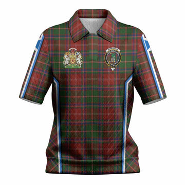 Somerville Tartan Crest Women’s Polo Sweater Top Scotland Coat of Arm Flag Style