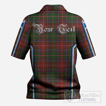 Somerville Tartan Crest Women’s Polo Sweater Top Scotland Coat of Arm Flag Style