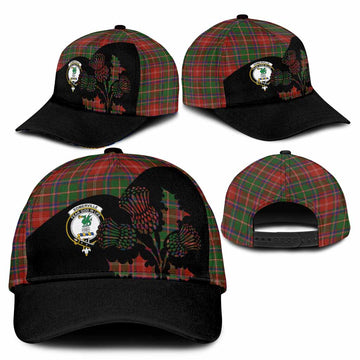 Somerville Tartan Family Crest Classic Cap Scotland Thistle Floral Flag Style