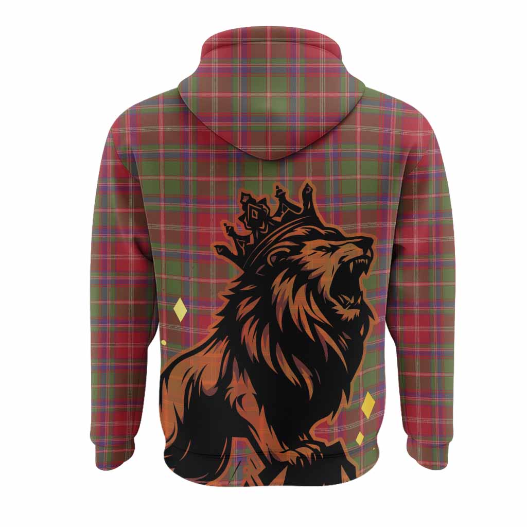 Somerville Tartan Family Crest Hoodie Crowned Lion Roaring
