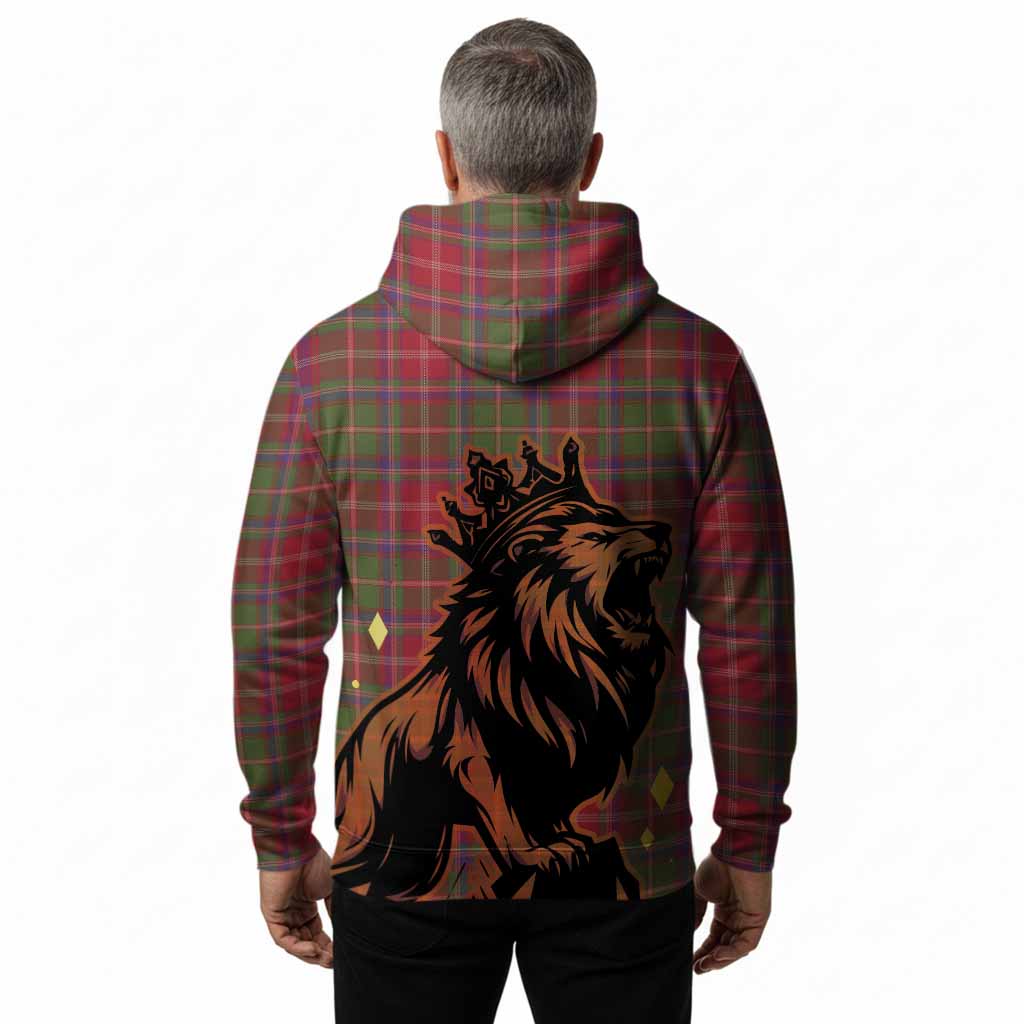 Somerville Tartan Family Crest Hoodie Crowned Lion Roaring