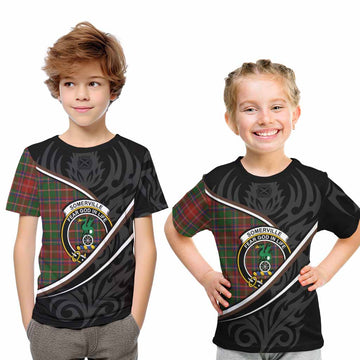 Somerville Tartan Family Crest Kid T-shirt Celtic Scottish Thistle Floral - Tartan Vibes Clothing