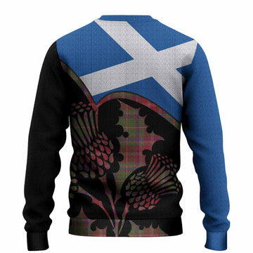 Somerville Tartan Family Crest Knitted Sweater Scotland Thistle Floral Flag Style