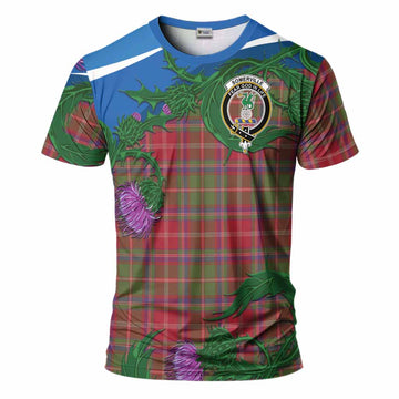 Somerville Tartan Family Crest T-Shirt Thistle in Minimalism