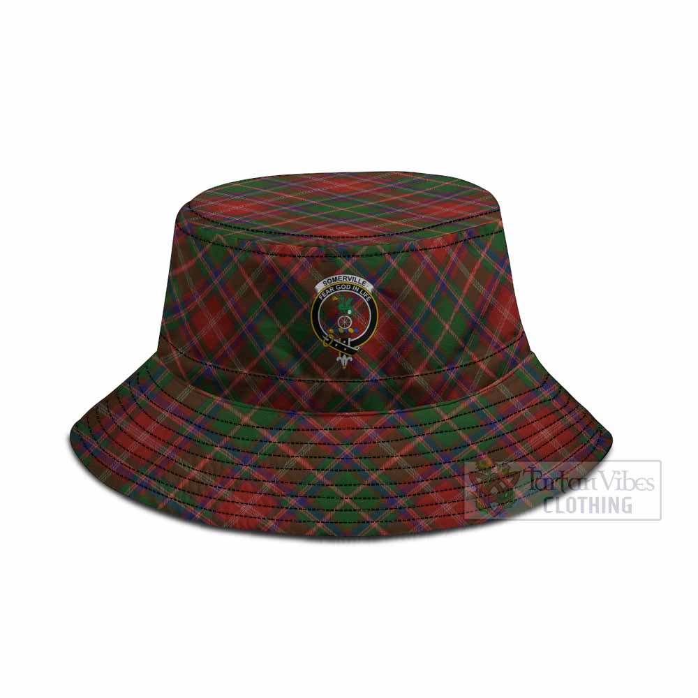 Somerville Tartan Fishing Hat with Family Crest