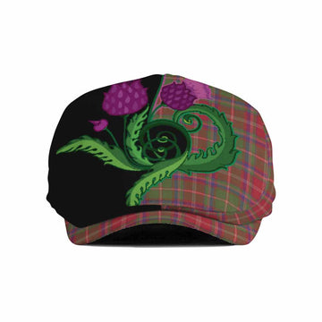Somerville Tartan Flat Cap, Jeff Cap Traditional Scottish Thistle