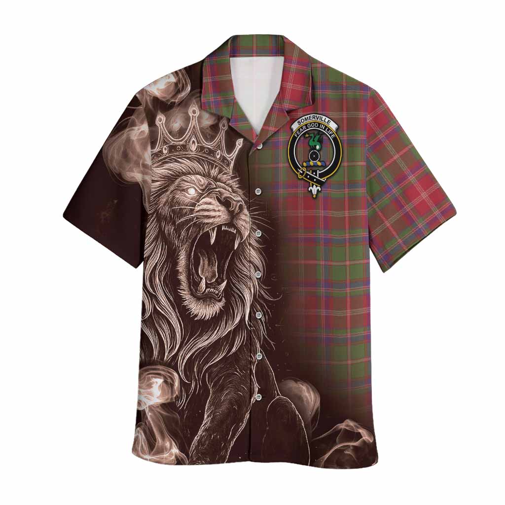 Somerville Tartan Hawaiian Shirt Roaring Lion Heritage