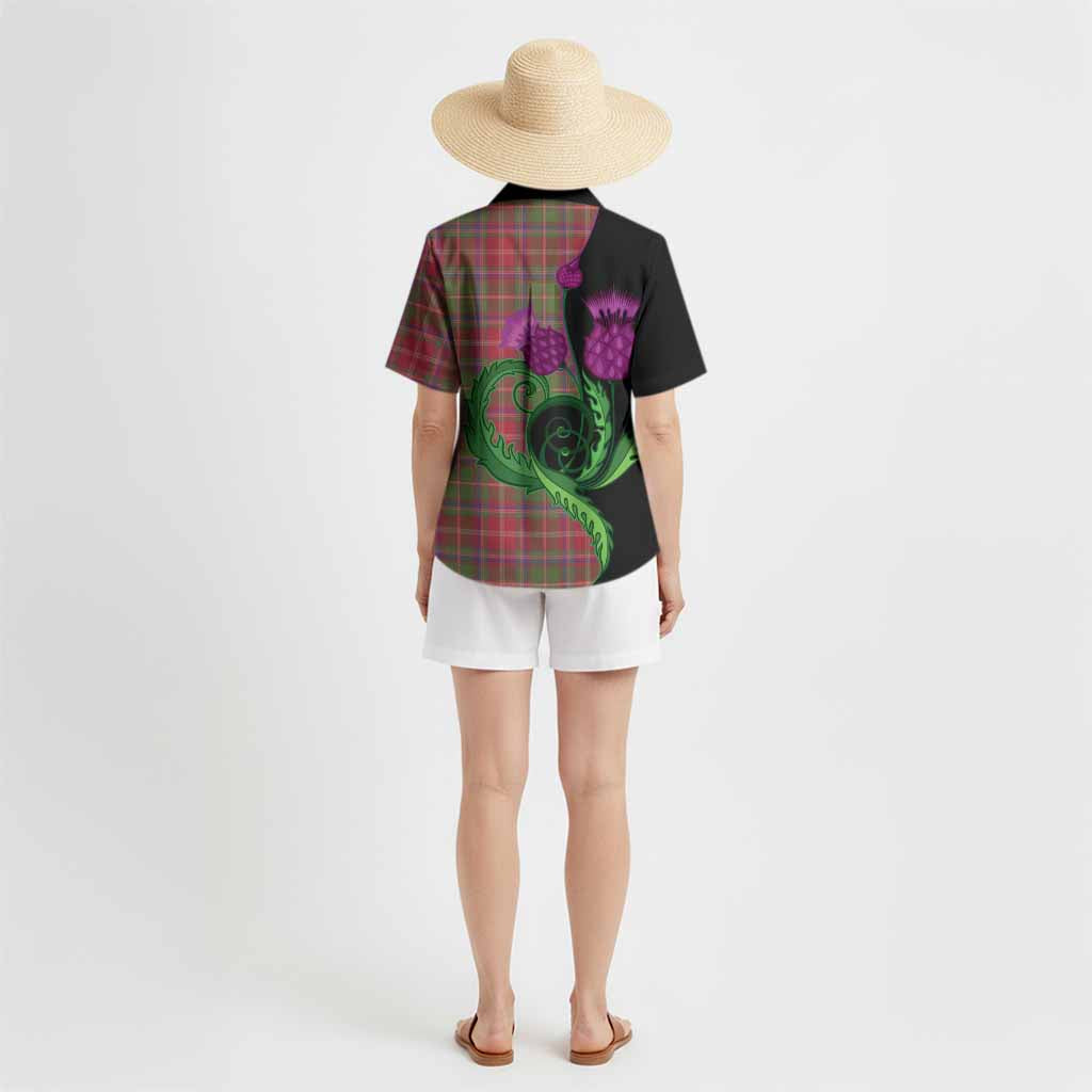 Somerville Tartan Hawaiian Shirt Traditional Scottish Thistle