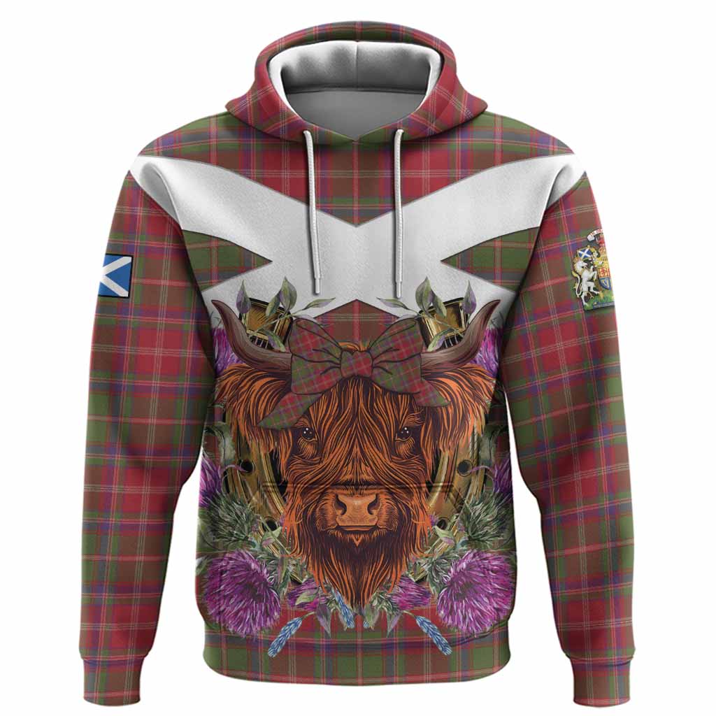 Somerville Tartan Hoodie Scottish Thistle Heilan Coo