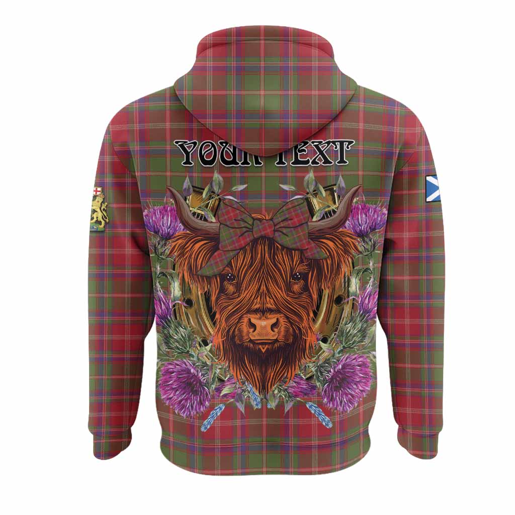 Somerville Tartan Hoodie Scottish Thistle Heilan Coo