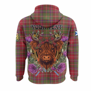 Somerville Tartan Hoodie Scottish Thistle Heilan Coo