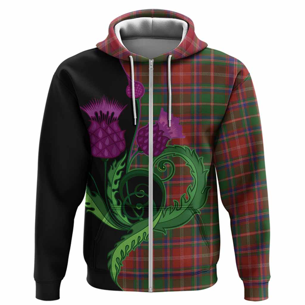 Somerville Tartan Hoodie Traditional Scottish Thistle