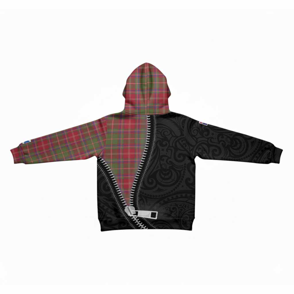 Somerville Tartan Kid Hoodie New Zealand Pattern Unique Zipper Stylized