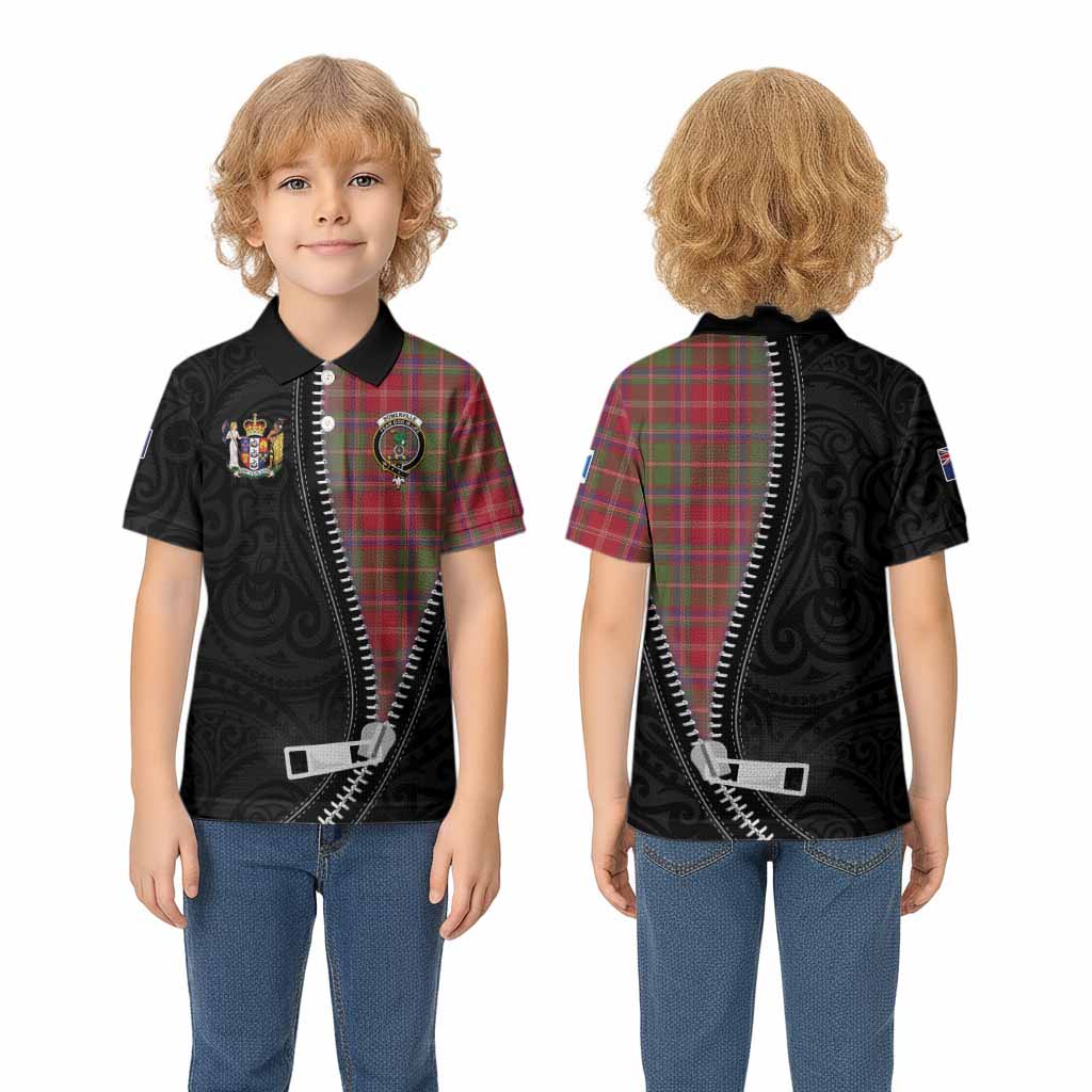 Somerville Tartan Kid Polo Shirt New Zealand Pattern Unique Zipper Stylized
