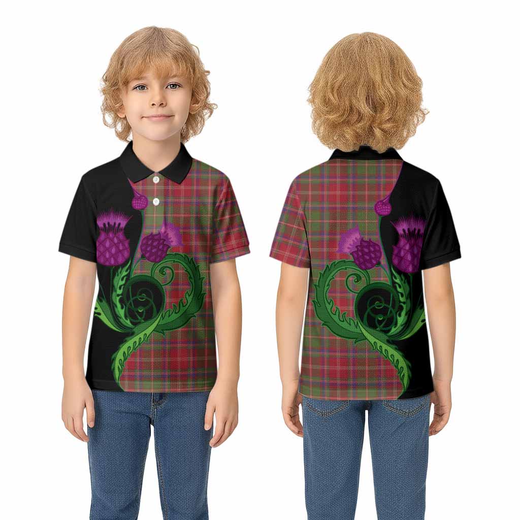 Somerville Tartan Kid Polo Shirt Traditional Scottish Thistle