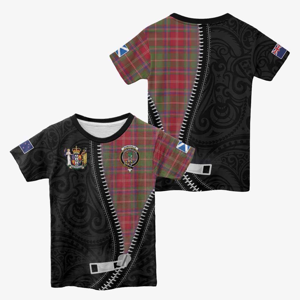 Somerville Tartan Kid T-shirt New Zealand Pattern Unique Zipper Stylized