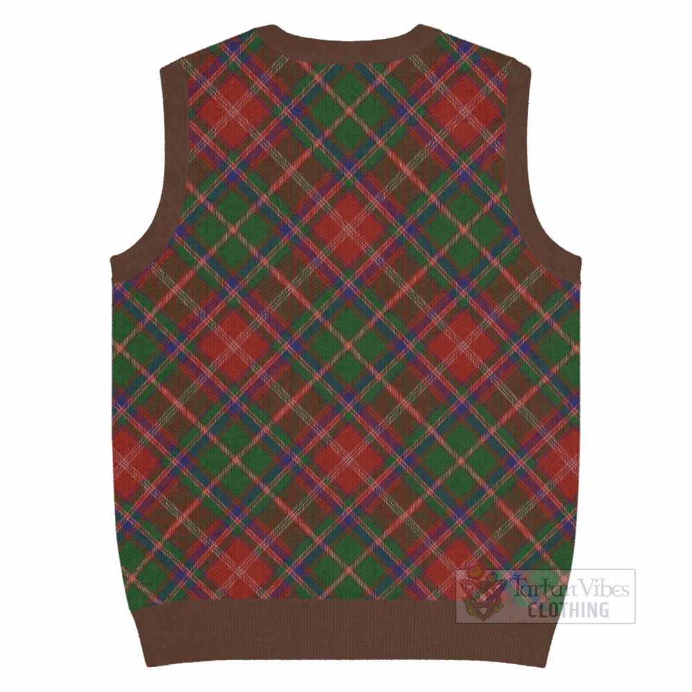 Somerville Tartan  Knitted V-Neck Vest Cross Style
