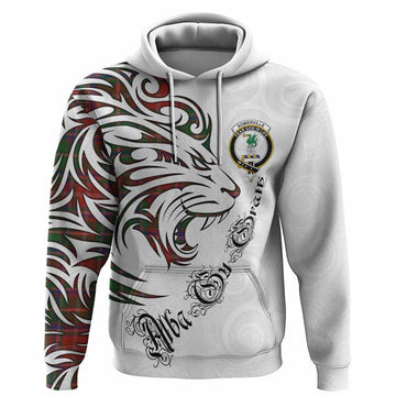 Somerville Tartan Lion Roar Hoodie Alba Gu Brath with Celtic Motifs