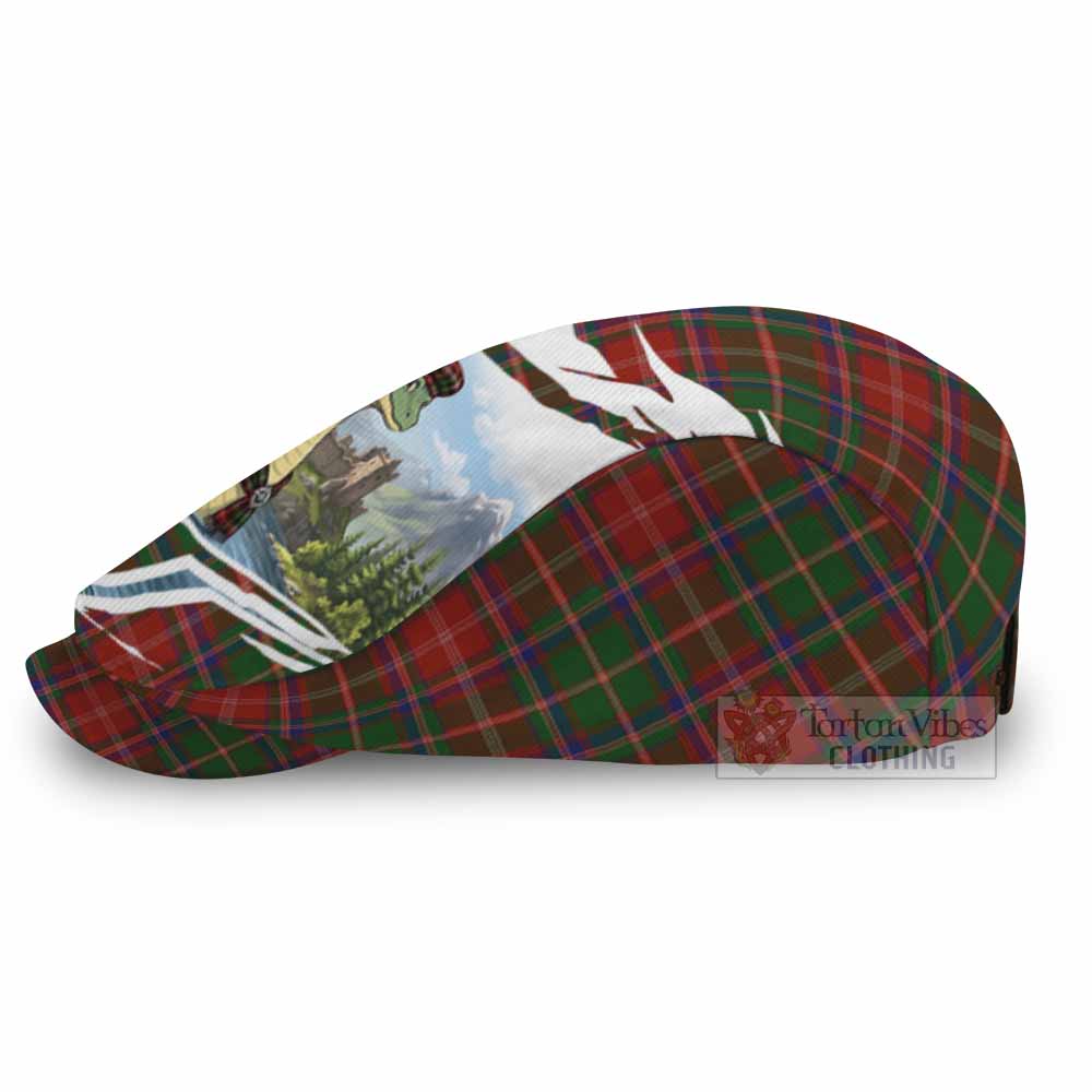 Somerville Tartan Loch Ness Monster Scottish Heritage Art Flat Cap, Jeff Cap