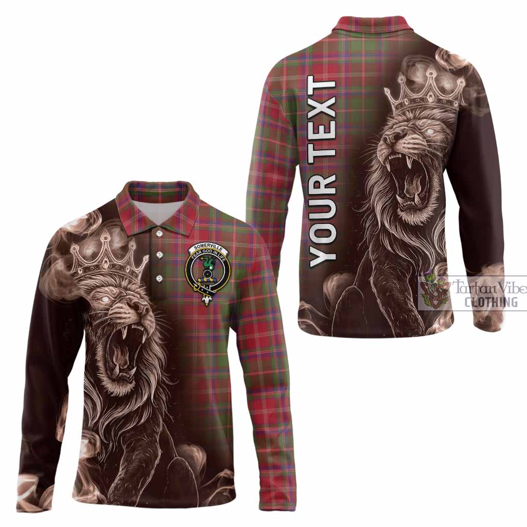 Somerville Tartan Long Sleeve Polo Shirt Roaring Lion Heritage