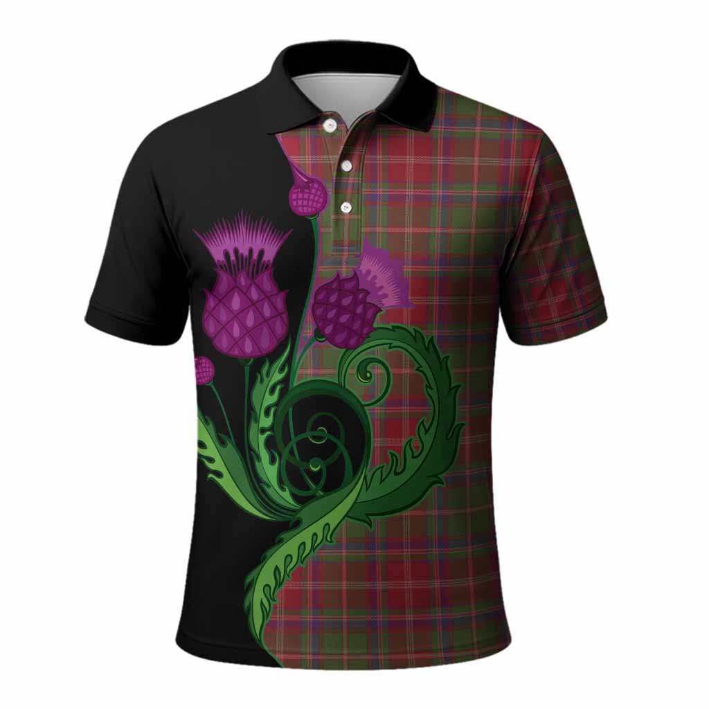Somerville Tartan Polo Shirt Traditional Scottish Thistle