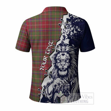Somerville Tartan Scottish Polo Shirt Angry Lion With Soccer Ball Style