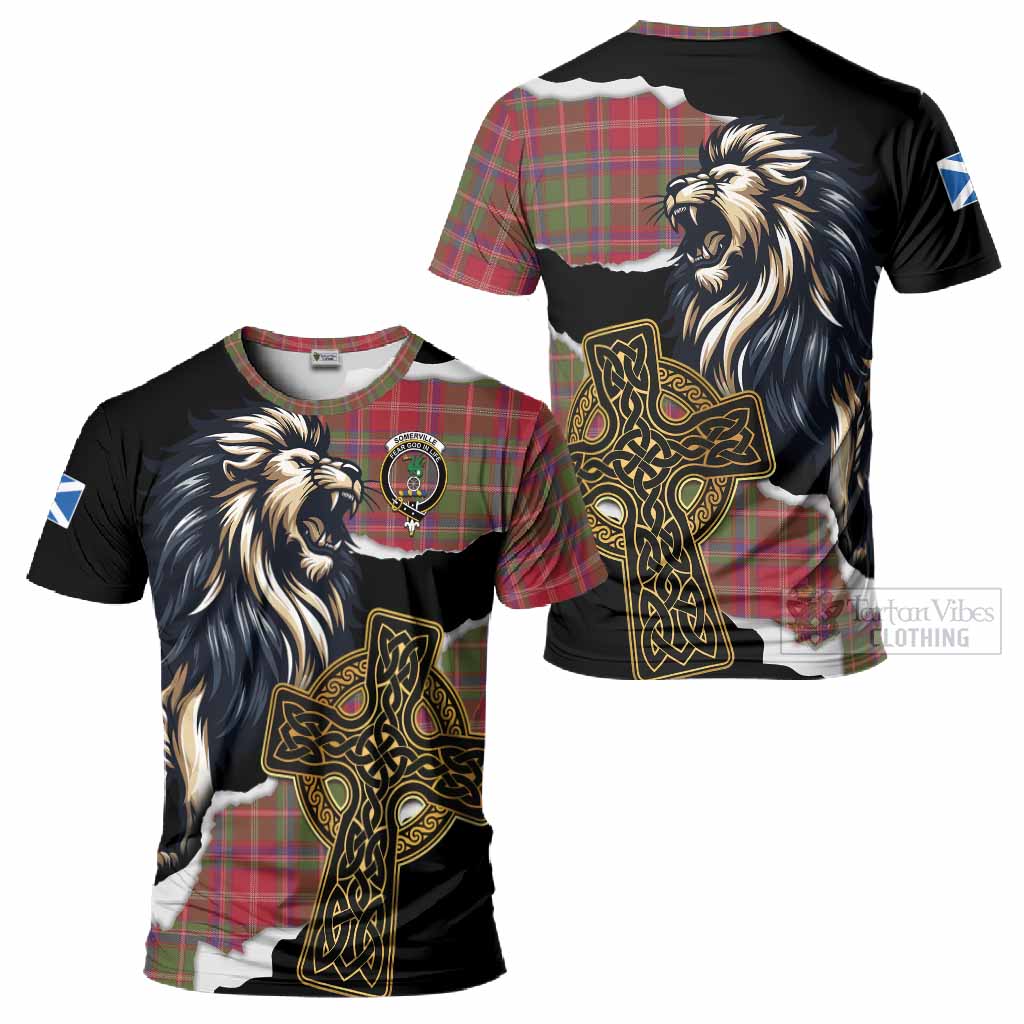 Somerville Tartan Scottish T-Shirt Lion Celtic Heritage