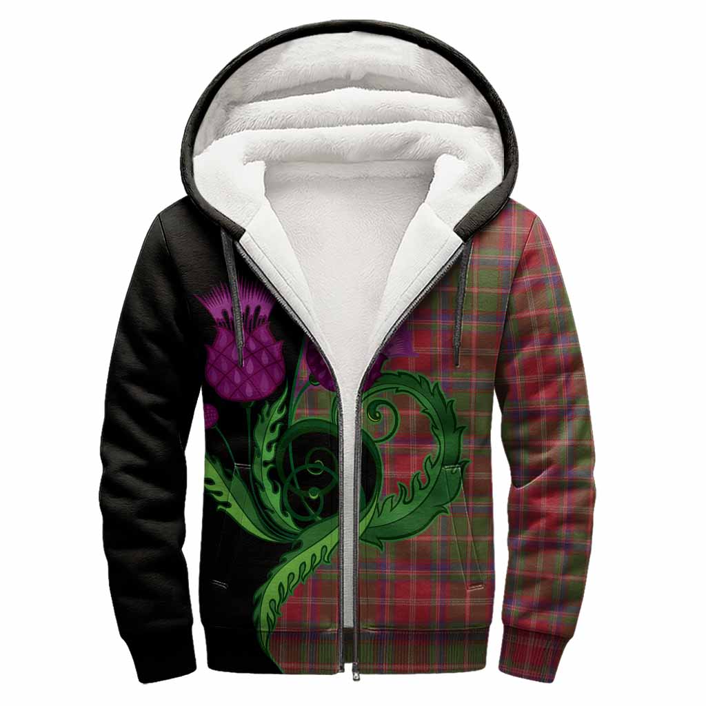 Somerville Tartan Sherpa Hoodie Traditional Scottish Thistle