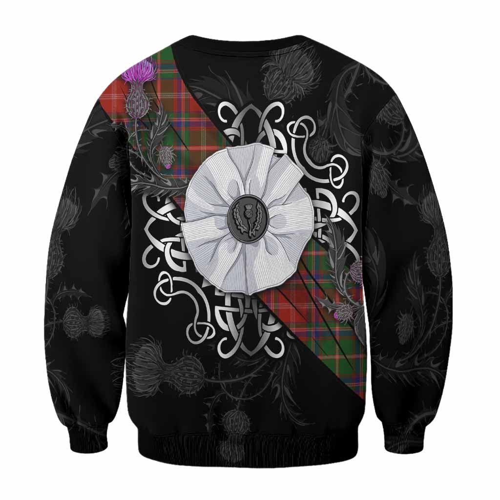 Somerville Tartan Sweatshirt Jacobite White Rose - Tartan Vibes Clothing