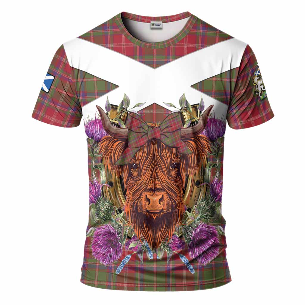 Somerville Tartan T-Shirt Scottish Thistle Heilan Coo