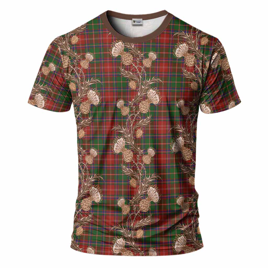 Somerville Tartan T-Shirt Seamless Scottish Thistle Flowers