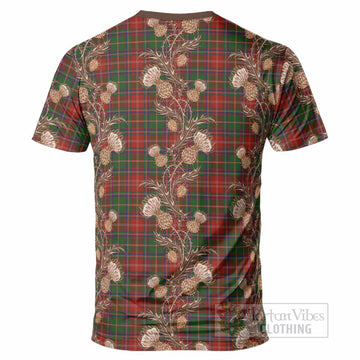 Somerville Tartan T-Shirt Seamless Scottish Thistle Flowers