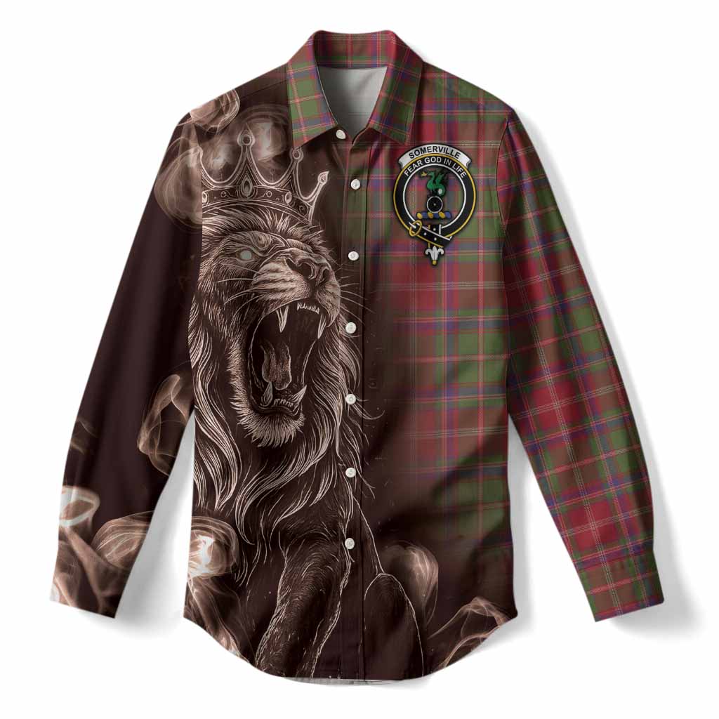 Somerville Tartan Women Casual Shirt Roaring Lion Heritage