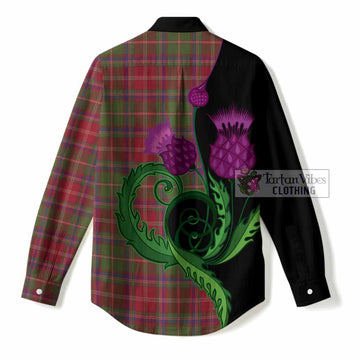 Somerville Tartan Women Casual Shirt Traditional Scottish Thistle