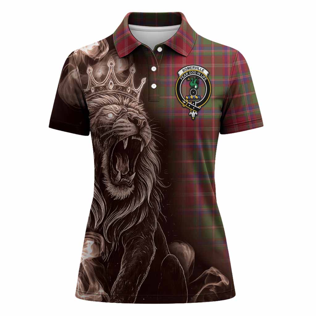 Somerville Tartan Women Polo Shirt Roaring Lion Heritage