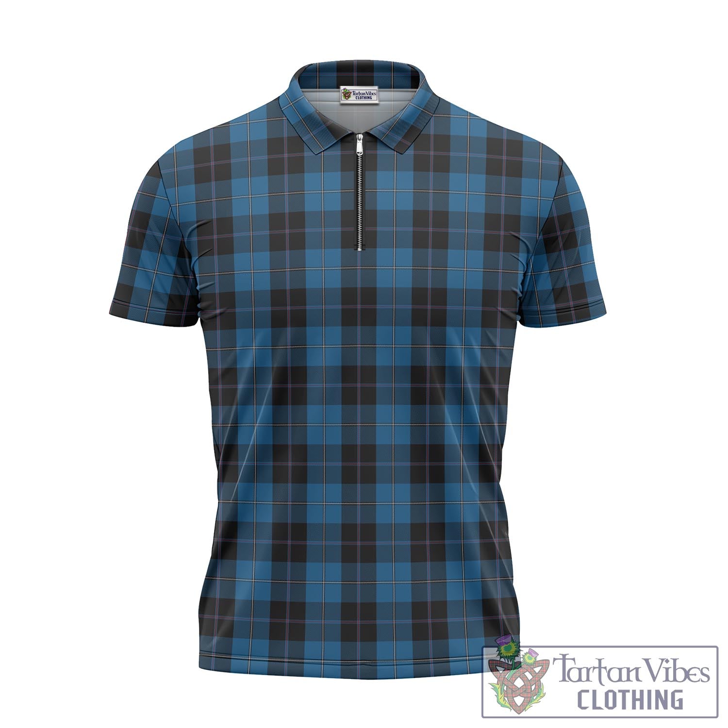 Tartan Vibes Clothing Sorbie Tartan Zipper Polo Shirt