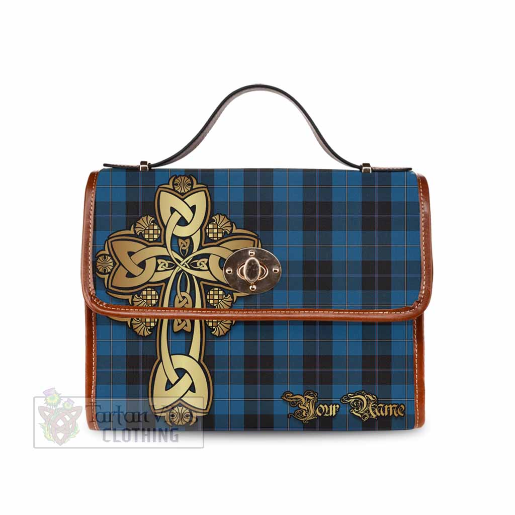 Tartan Vibes Clothing Sorbie Tartan Waterproof Canvas Bag Golden Thistle Celtic Cross Style