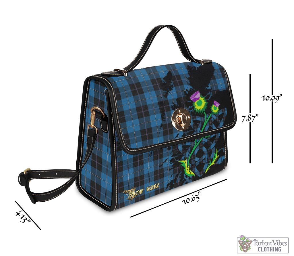 Tartan Vibes Clothing Sorbie Tartan Waterproof Canvas Bag with Scotland Map and Thistle Celtic Accents