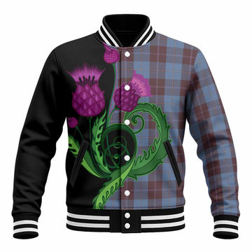 Sorbie Tartan Baseball Jacket Traditional Scottish Thistle
