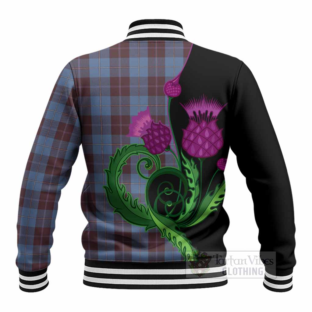 Sorbie Tartan Baseball Jacket Traditional Scottish Thistle