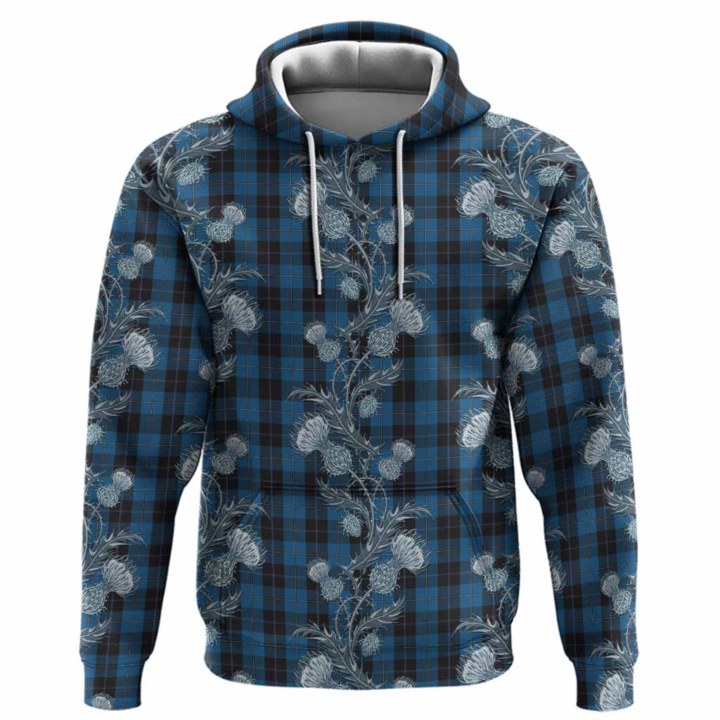 Sorbie Tartan Hoodie Seamless Scottish Thistle Flowers