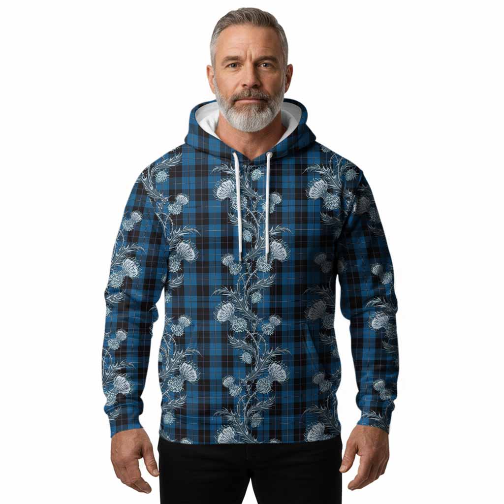 Sorbie Tartan Hoodie Seamless Scottish Thistle Flowers
