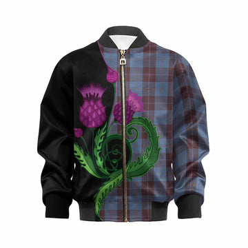 Sorbie Tartan Kid Bomber Jacket Traditional Scottish Thistle