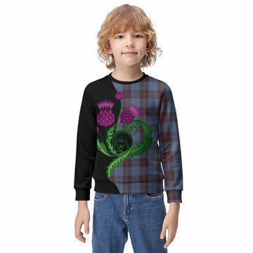 Sorbie Tartan Kid Knitted Sweatshirt Traditional Scottish Thistle